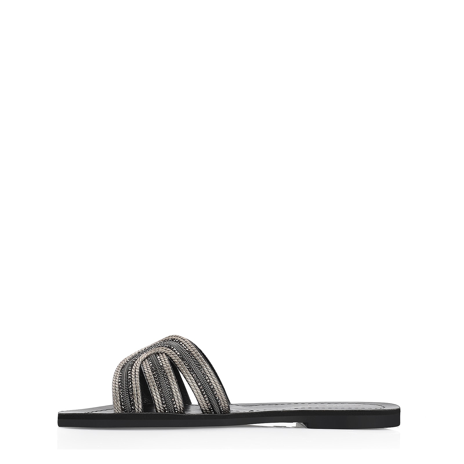 Rasteirinha Strass Alt Preto