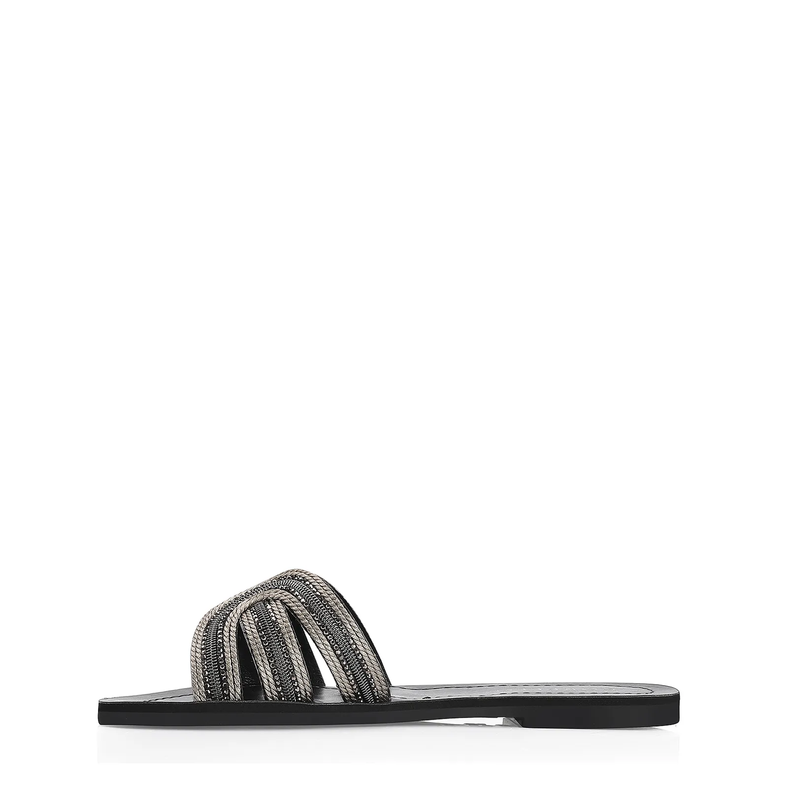 Rasteirinha Strass Alt Preto