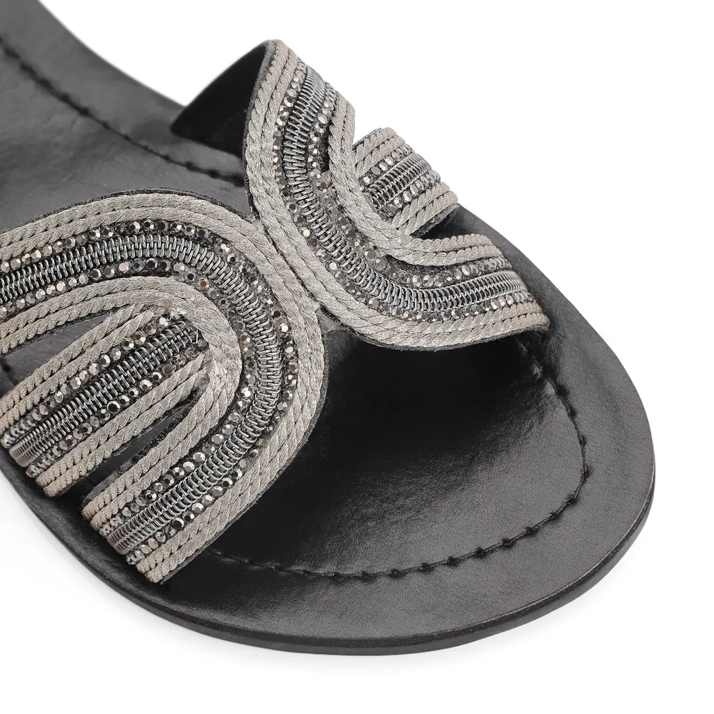Rasteirinha Strass Alt Preto - imagem 6