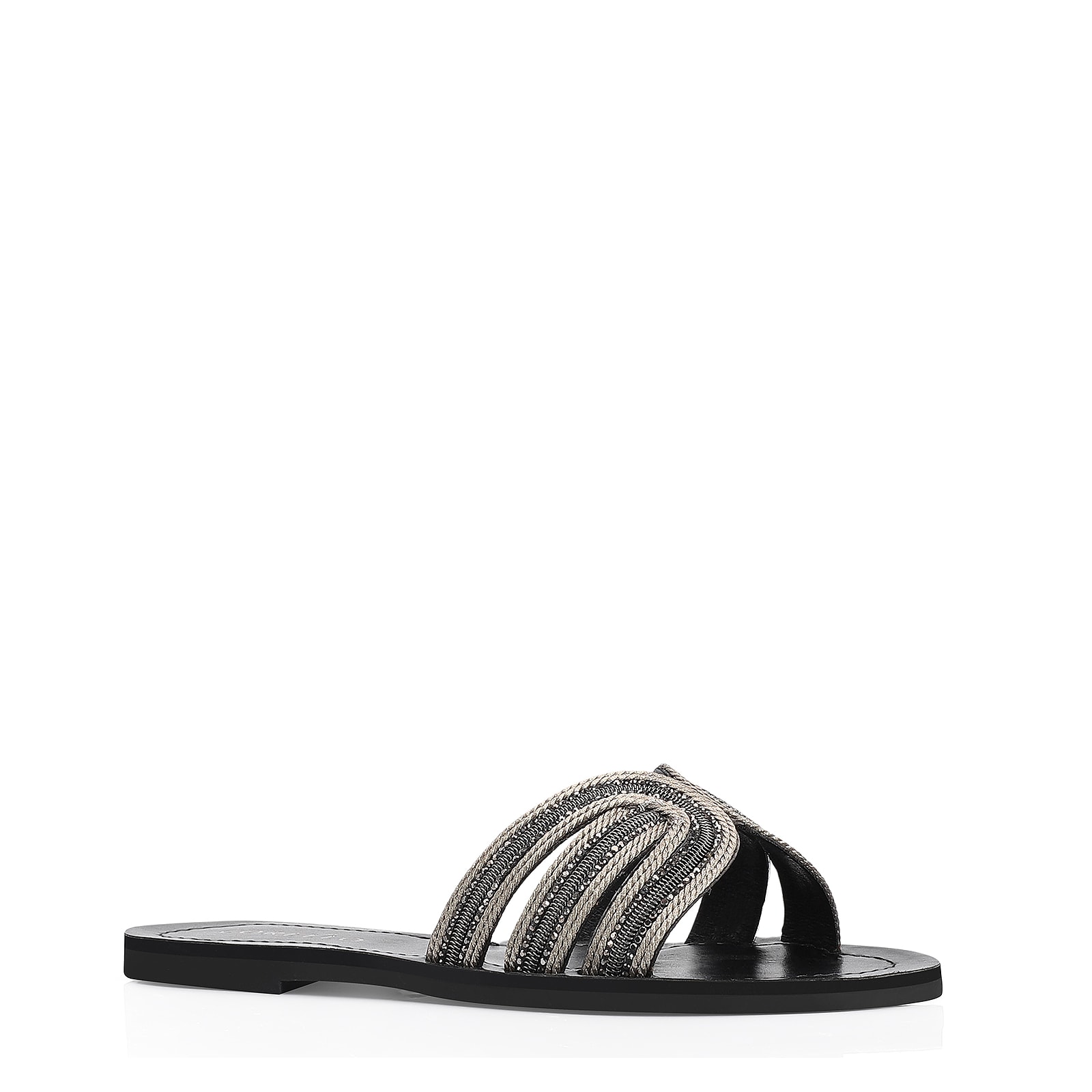 Rasteirinha Strass Alt Preto