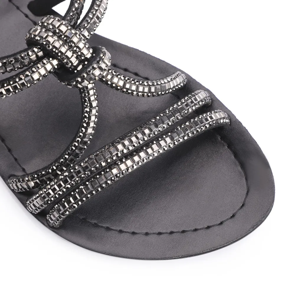 Rasteirinha Strass Alt Preto - imagem 6