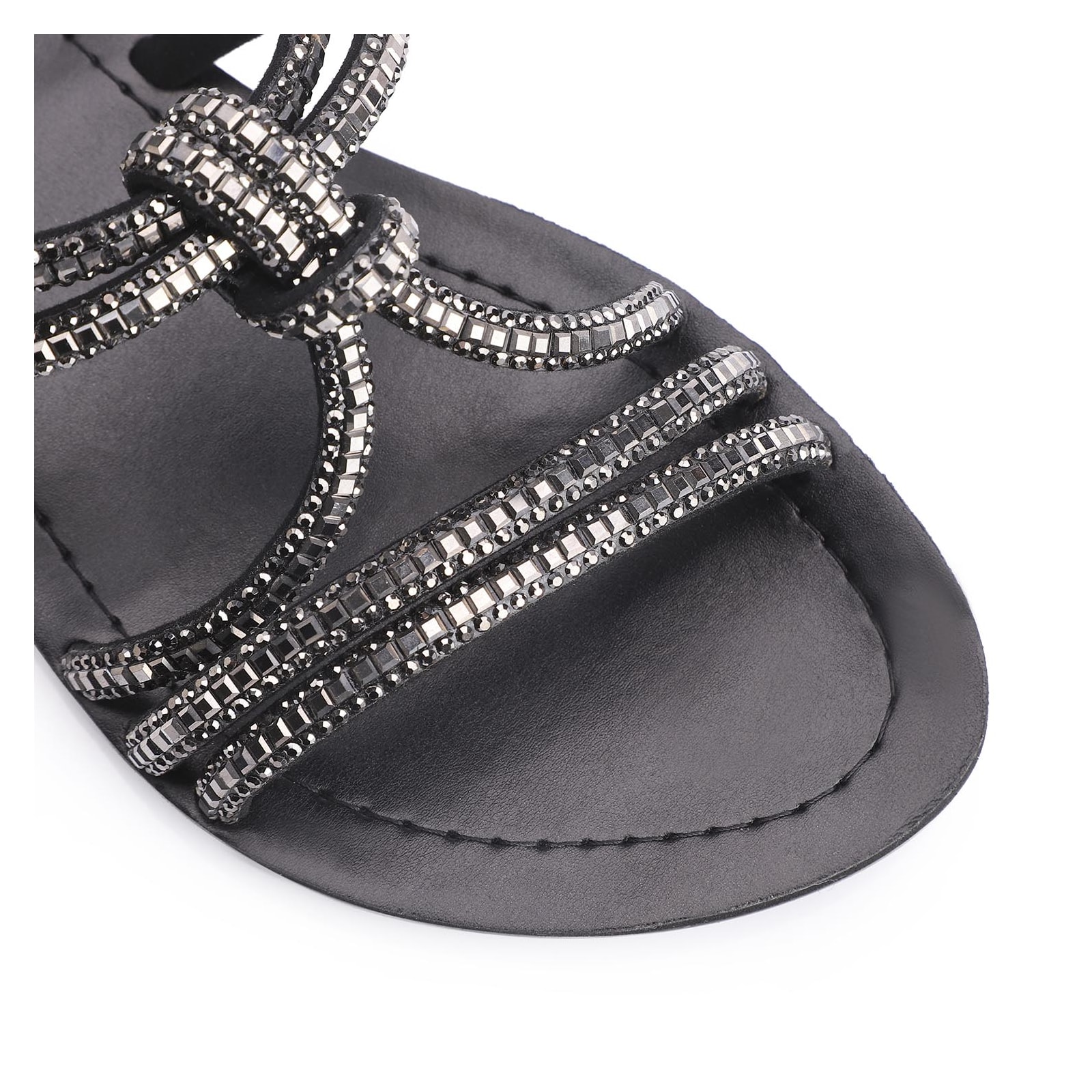 Rasteirinha Strass Alt Preto