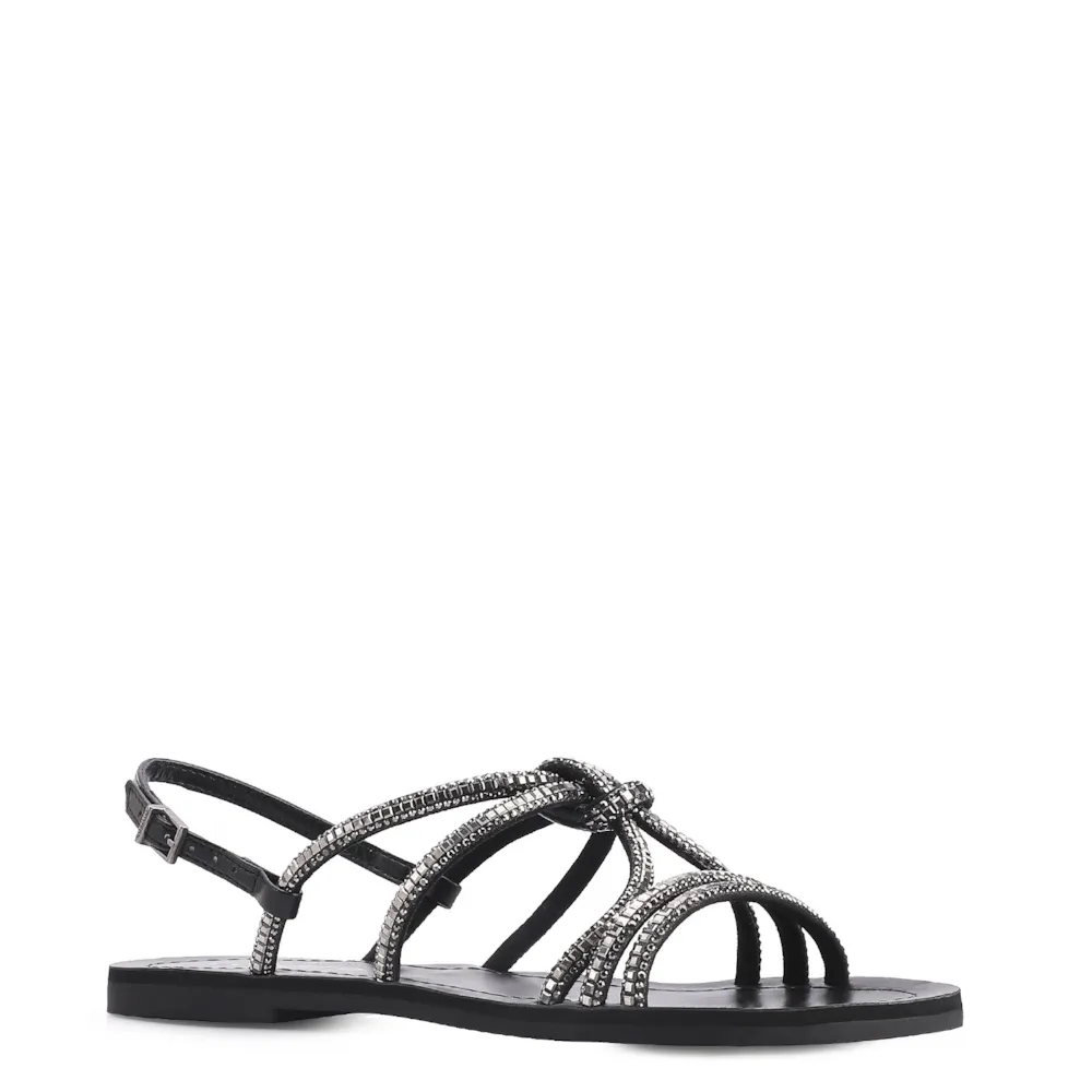 Rasteirinha Strass Alt Preto
