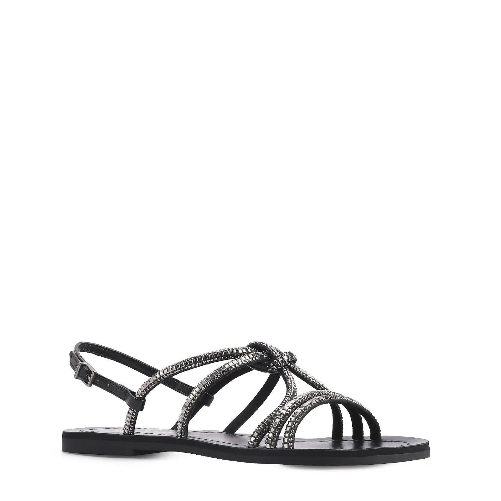 Rasteirinha Strass Alt Preto