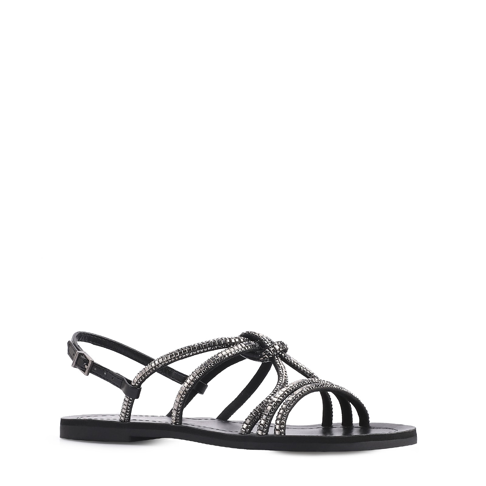 Rasteirinha Strass Alt Preto