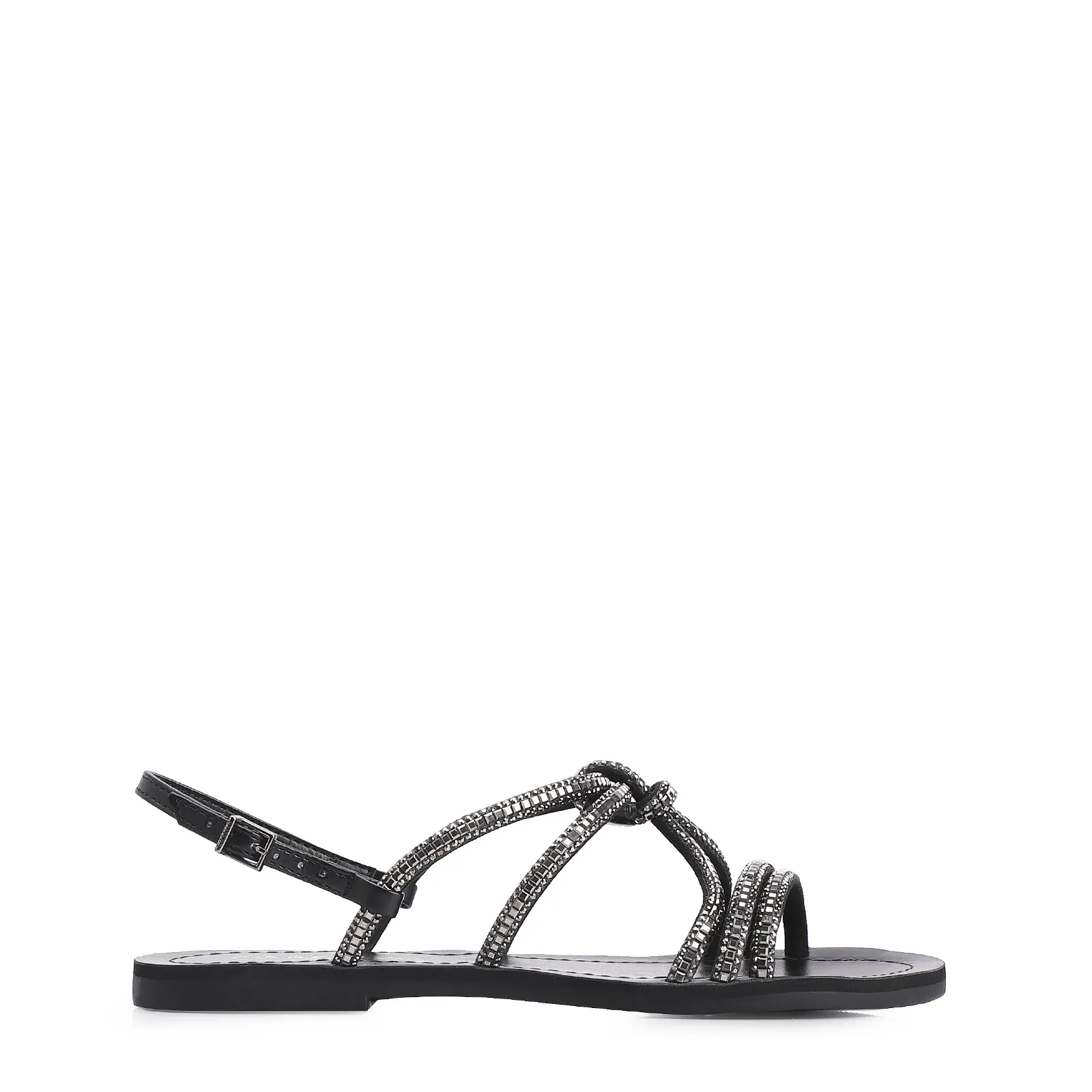 Rasteirinha Strass Alt Preto