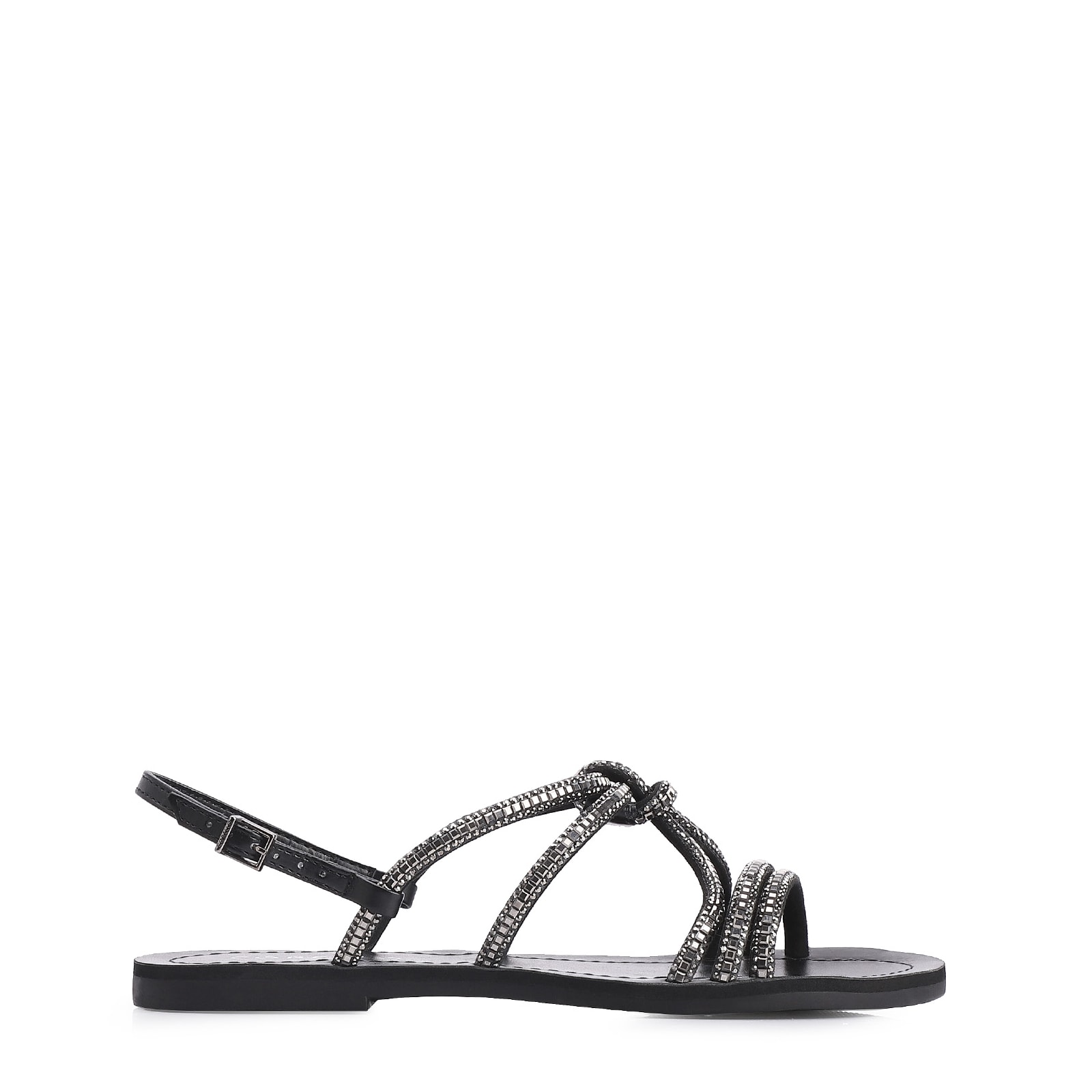 Rasteirinha Strass Alt Preto