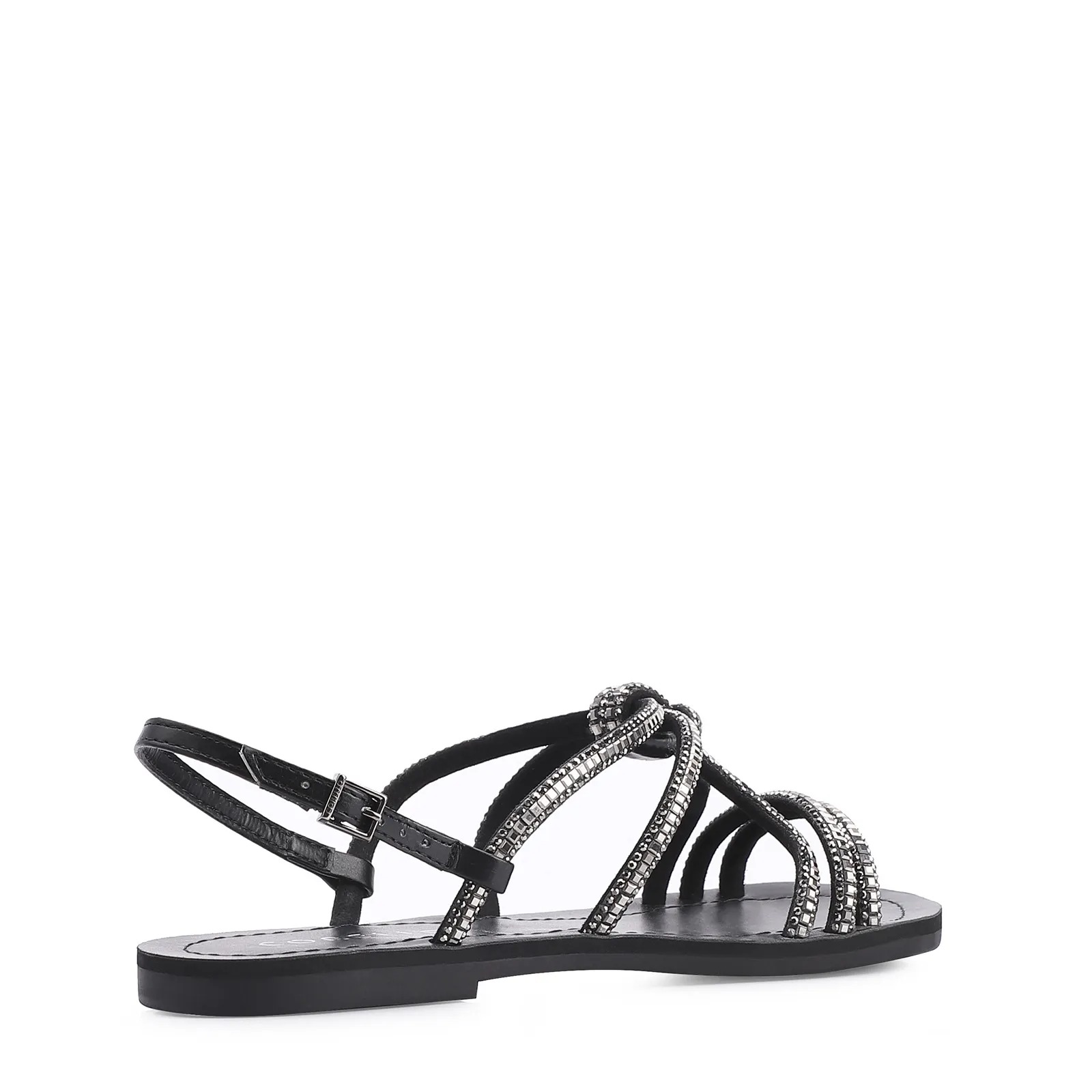 Rasteirinha Strass Alt Preto