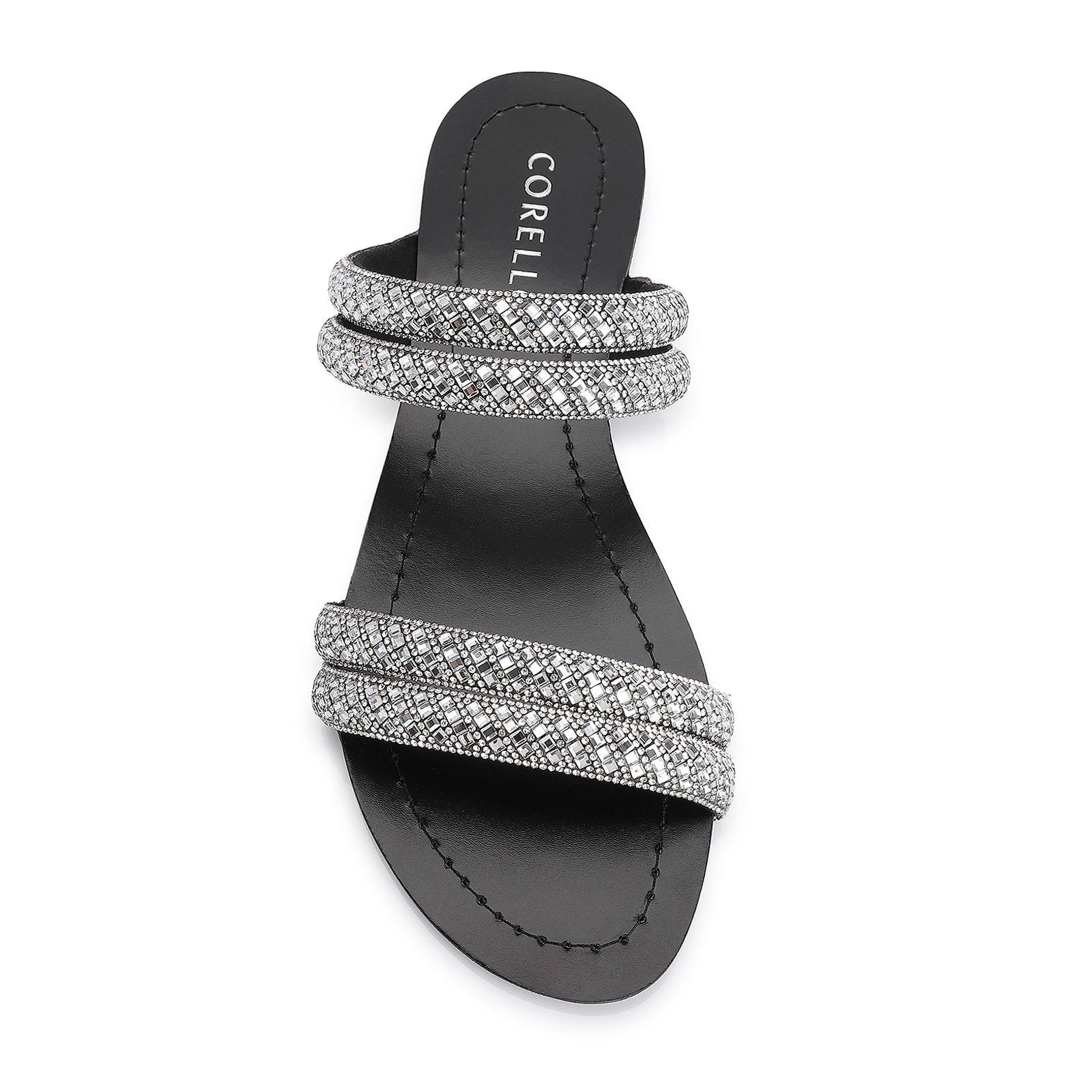 Rasteirinha Strass Alt Preto