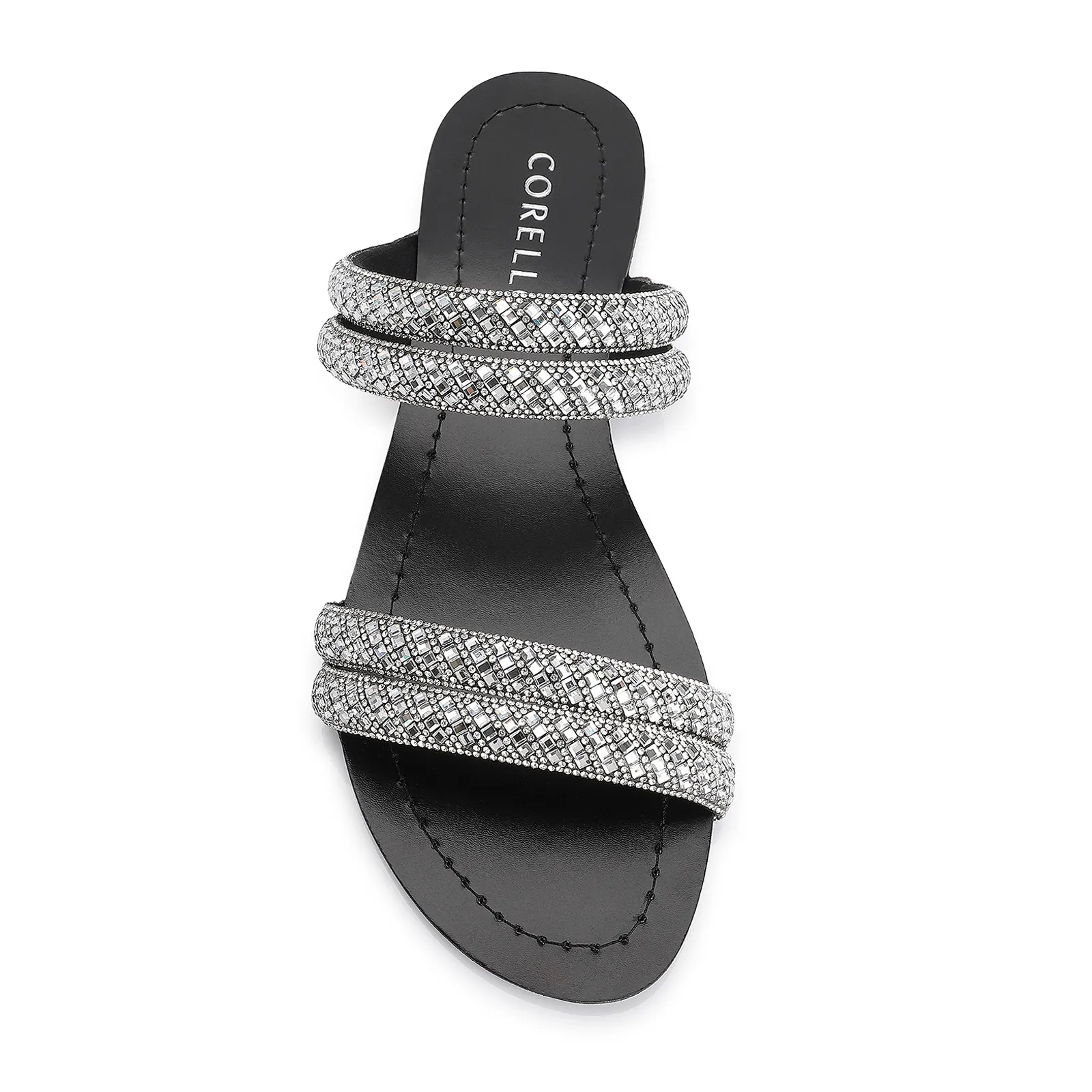 Rasteirinha Strass Alt Preto