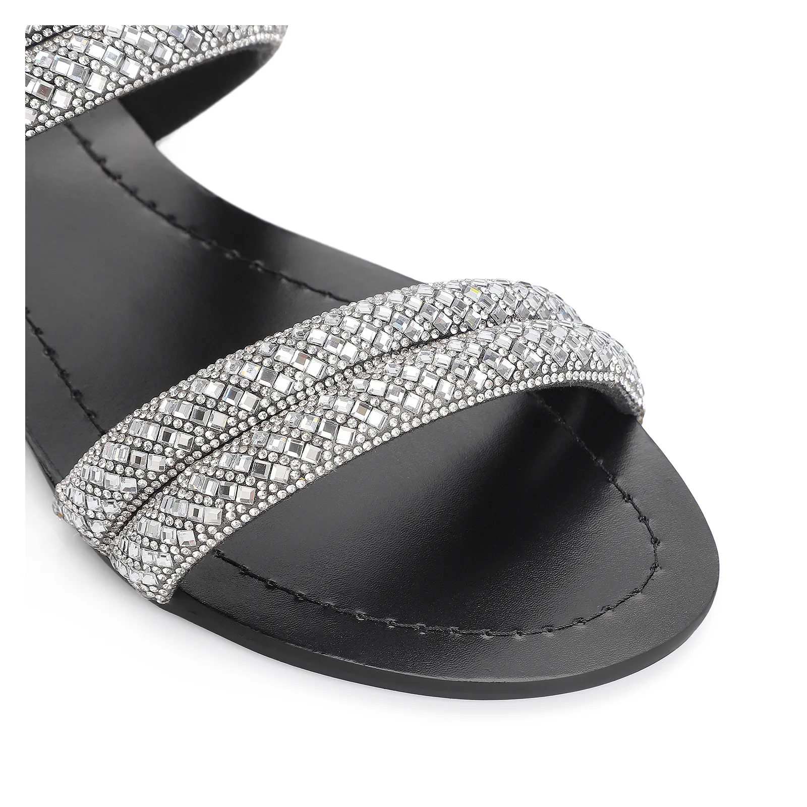 Rasteirinha Strass Alt Preto