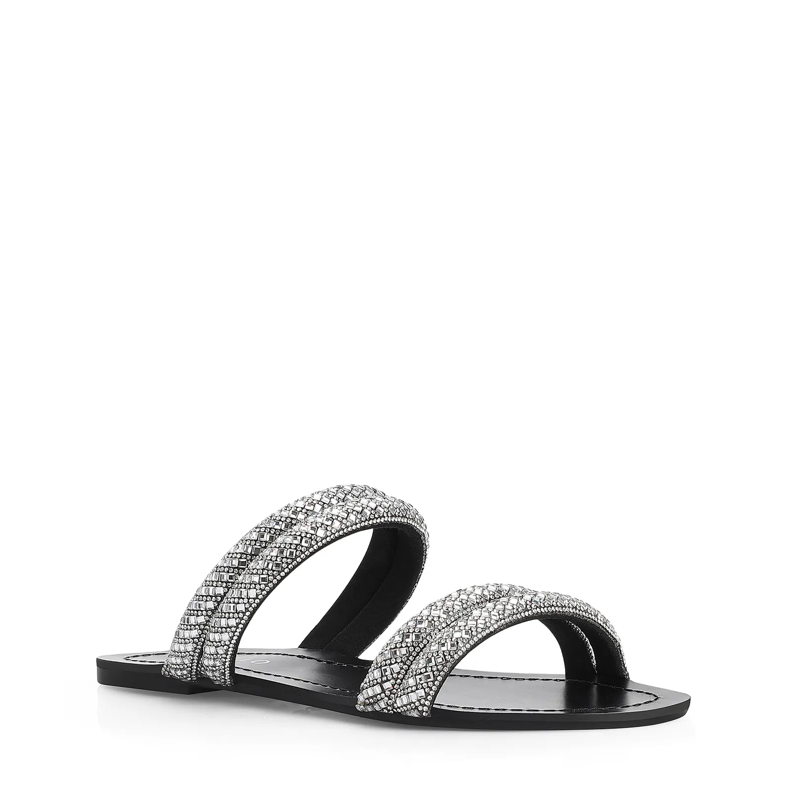 Rasteirinha Strass Alt Preto