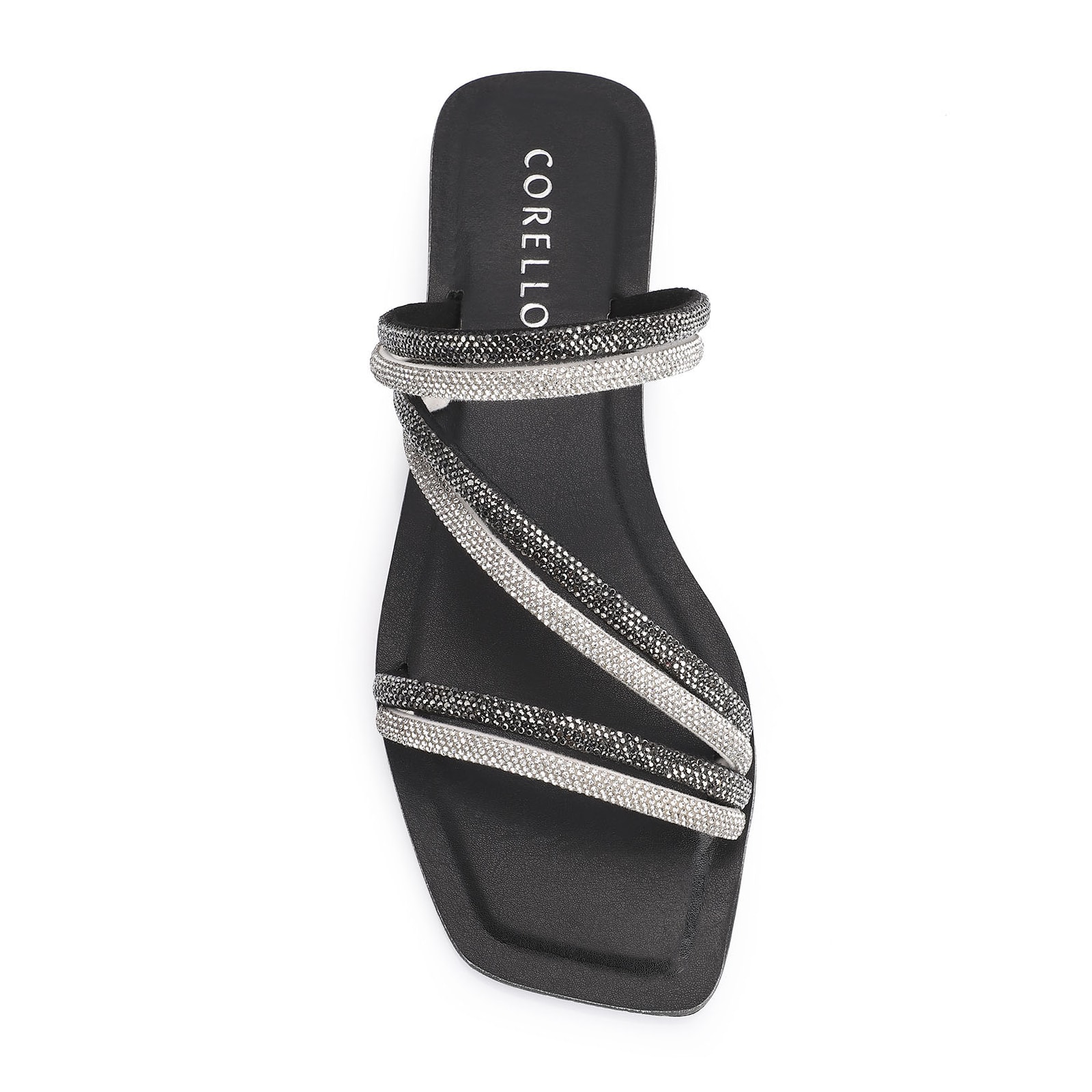 Rasteirinha Strass Alt Preto