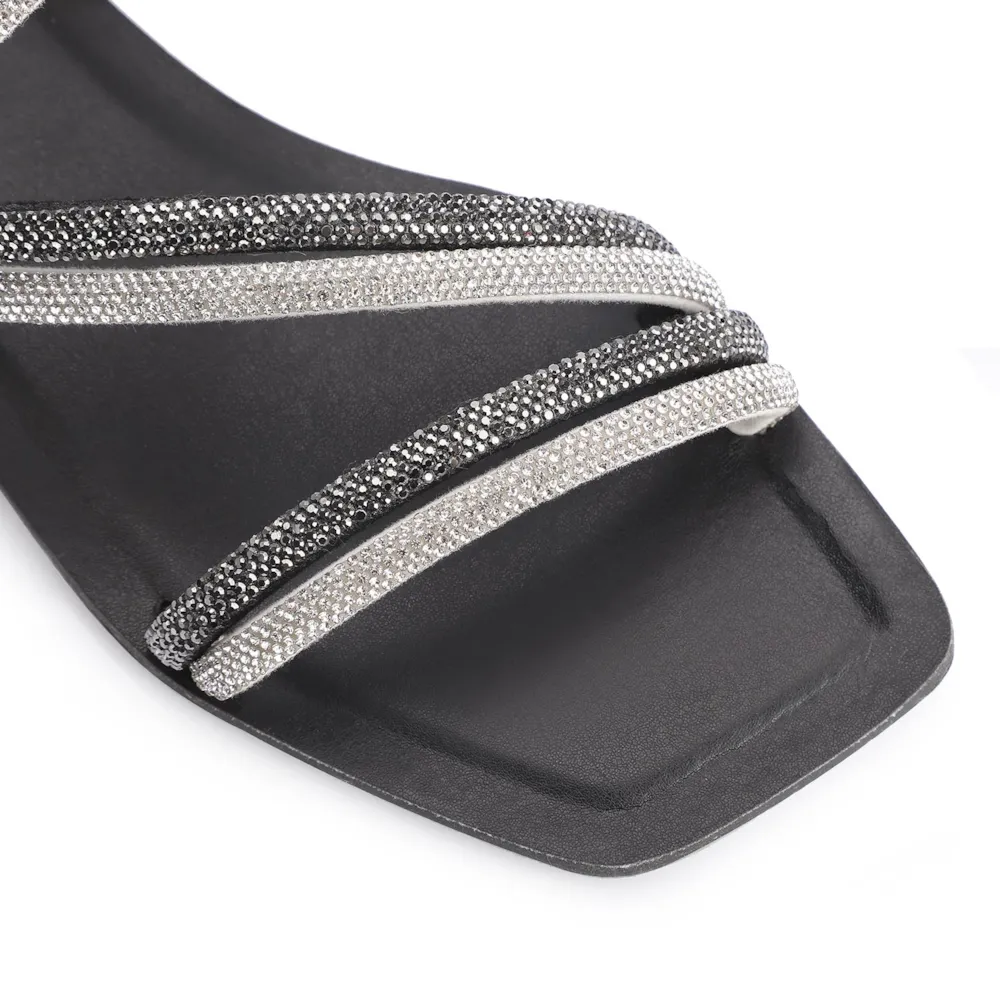 Rasteirinha Strass Alt Preto - imagem 6