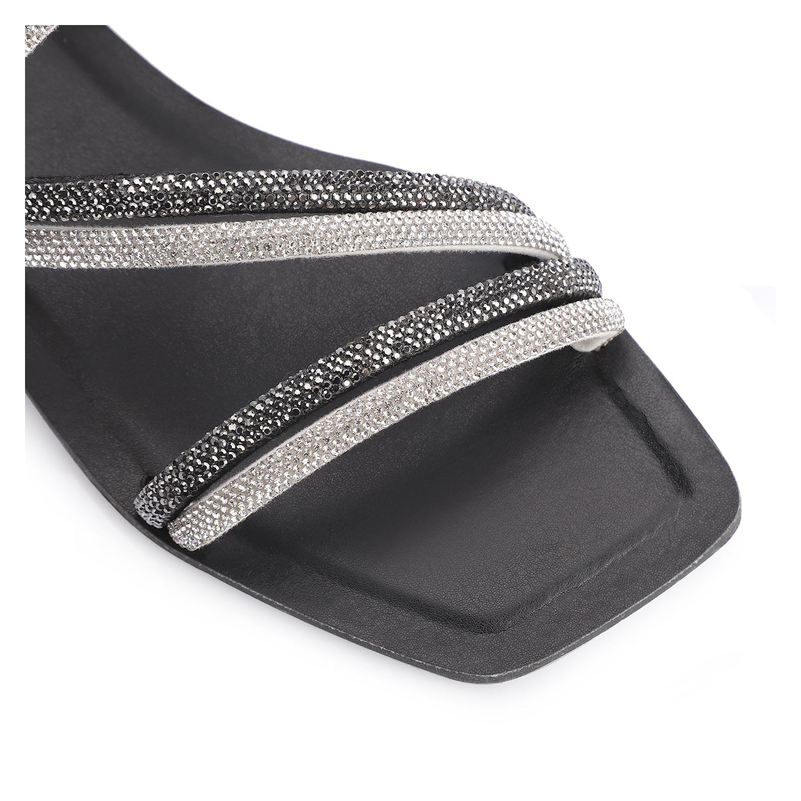 Rasteirinha Strass Alt Preto