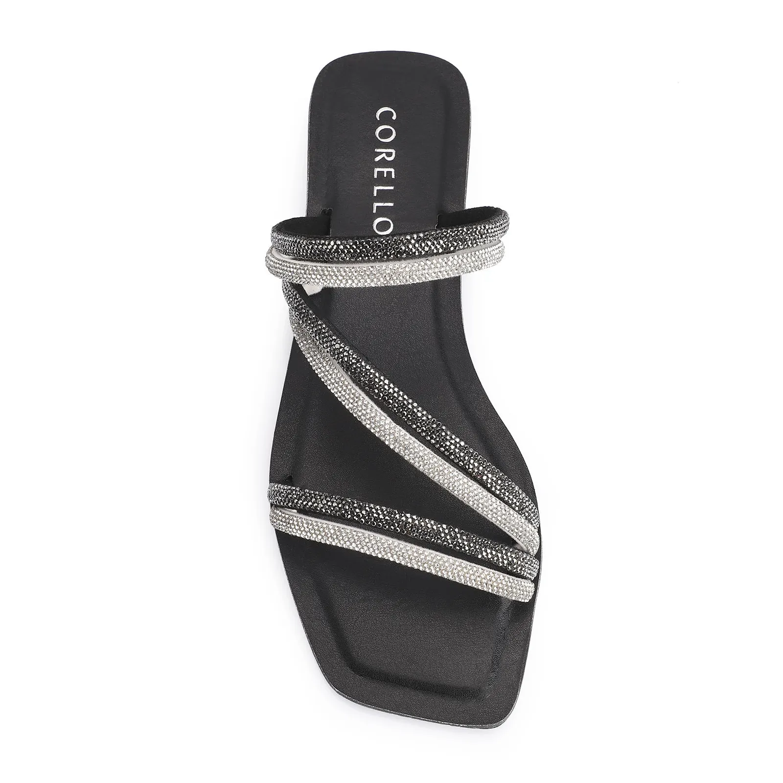 Rasteirinha Strass Alt Preto