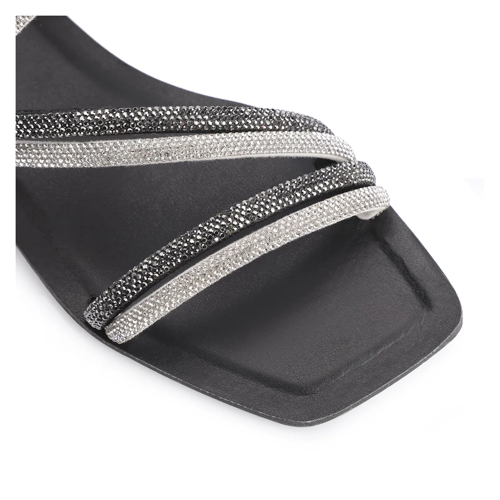 Rasteirinha Strass Alt Preto