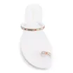Rasteirinha Strass Toe Ring Alt Branco/Strass Colorido - imagem 5