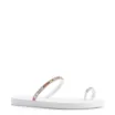 Rasteirinha Strass Toe Ring Alt Branco/Strass Colorido - imagem 1