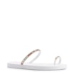 Rasteirinha Strass Toe Ring Alt Branco/Strass Colorido - imagem 1