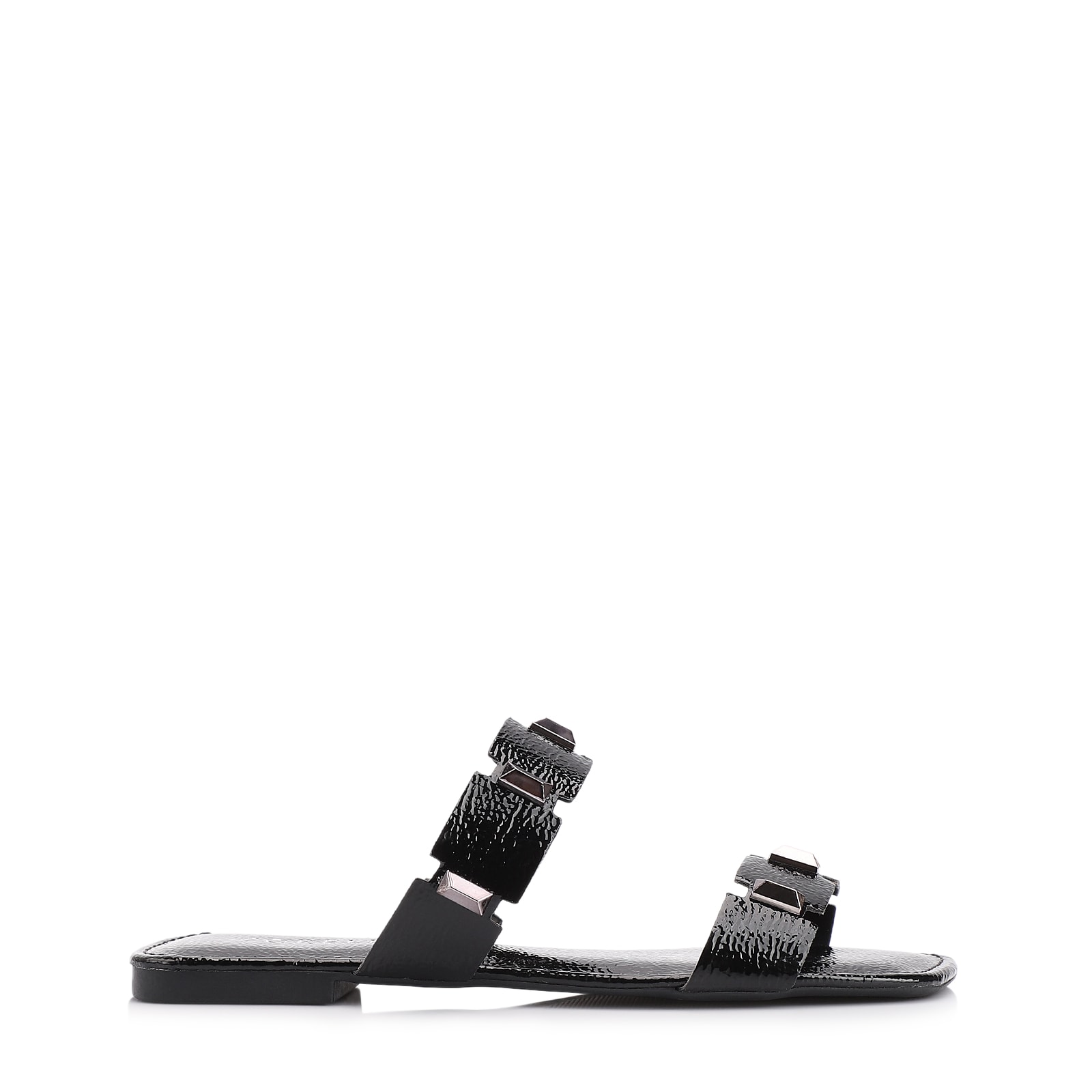 Rasteirinha Studs Alt Verniz Preto