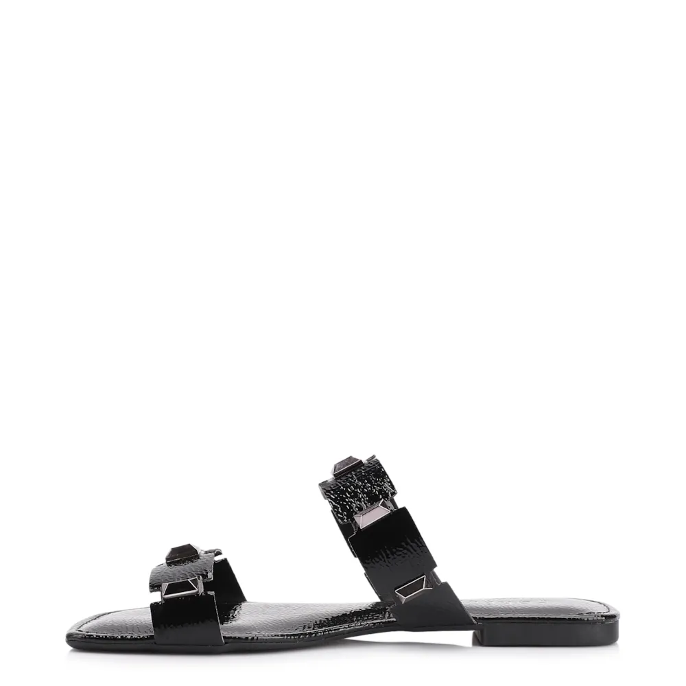 Rasteirinha Studs Alt Verniz Preto - imagem 5