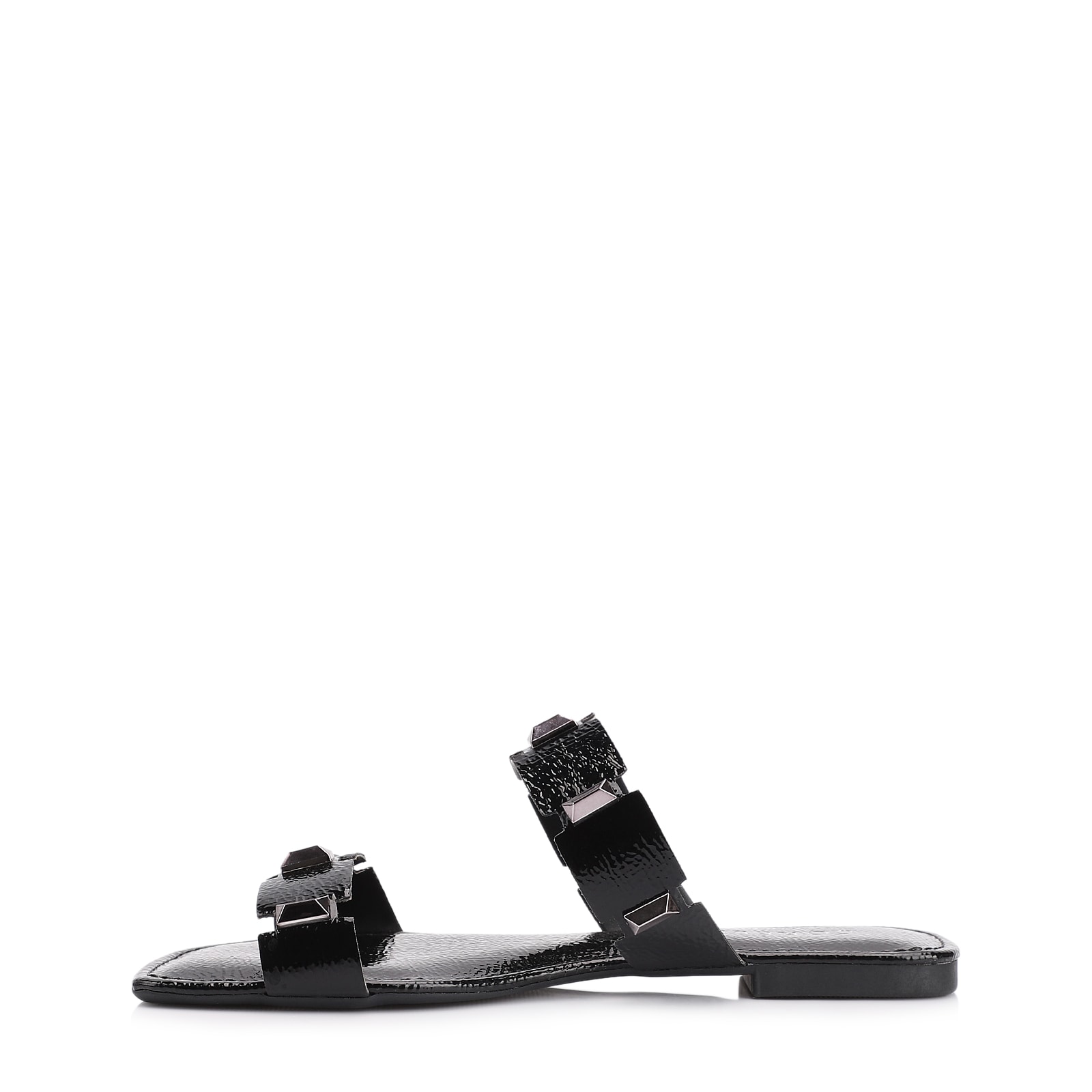 Rasteirinha Studs Alt Verniz Preto