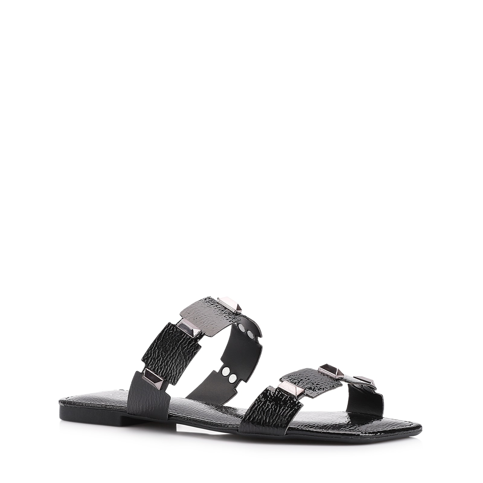 Rasteirinha Studs Alt Verniz Preto