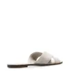 Rasteirinha Tira Cruzada Couro Off White - imagem 3