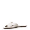 Rasteirinha Tira Cruzada Couro Off White - imagem 4