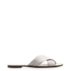 Rasteirinha Tira Cruzada Couro Off White - imagem 2