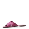 Rasteirinha Tira Cruzada Couro Rosa - imagem 4