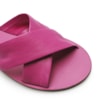 Rasteirinha Tira Cruzada Couro Rosa - imagem 6
