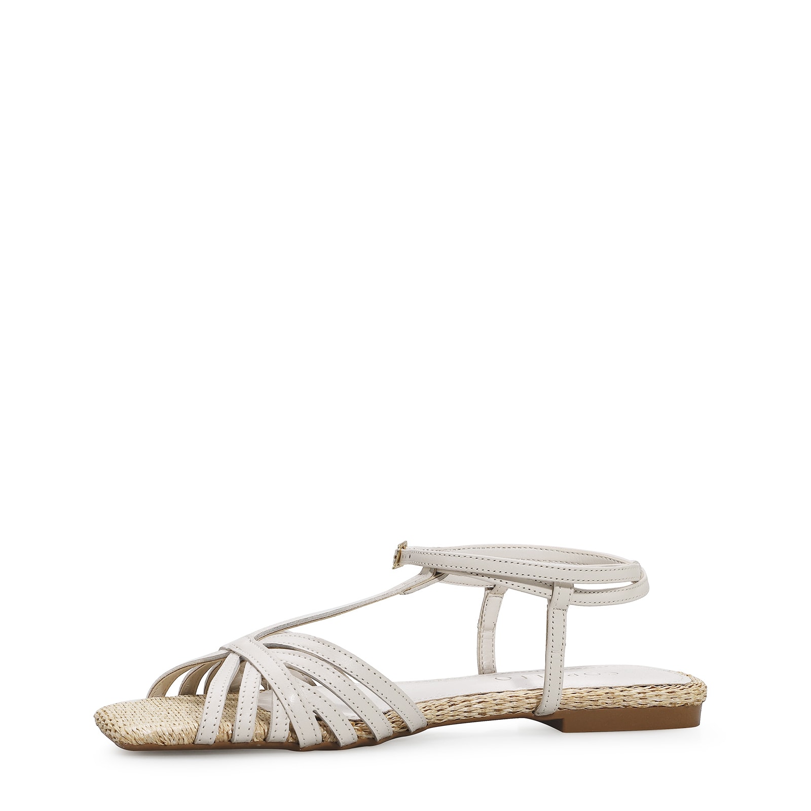 Rasteirinha Tira t Couro Off White