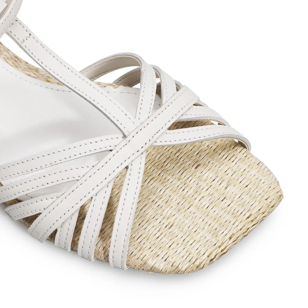 Rasteirinha Tira t Couro Off White - imagem 6