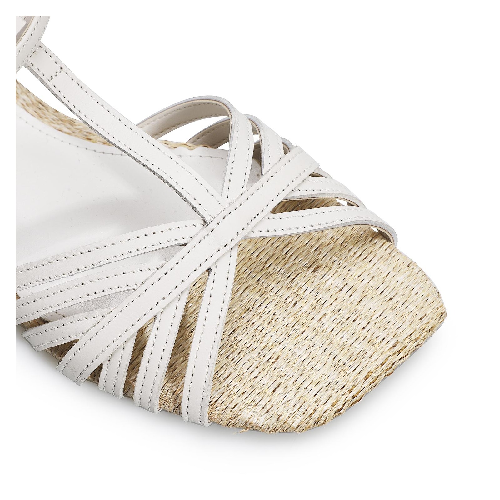 Rasteirinha Tira t Couro Off White