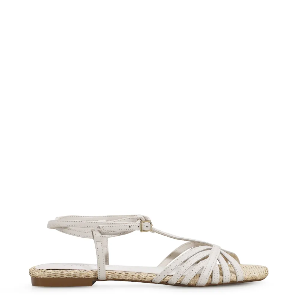 Rasteirinha Tira t Couro Off White - imagem 2