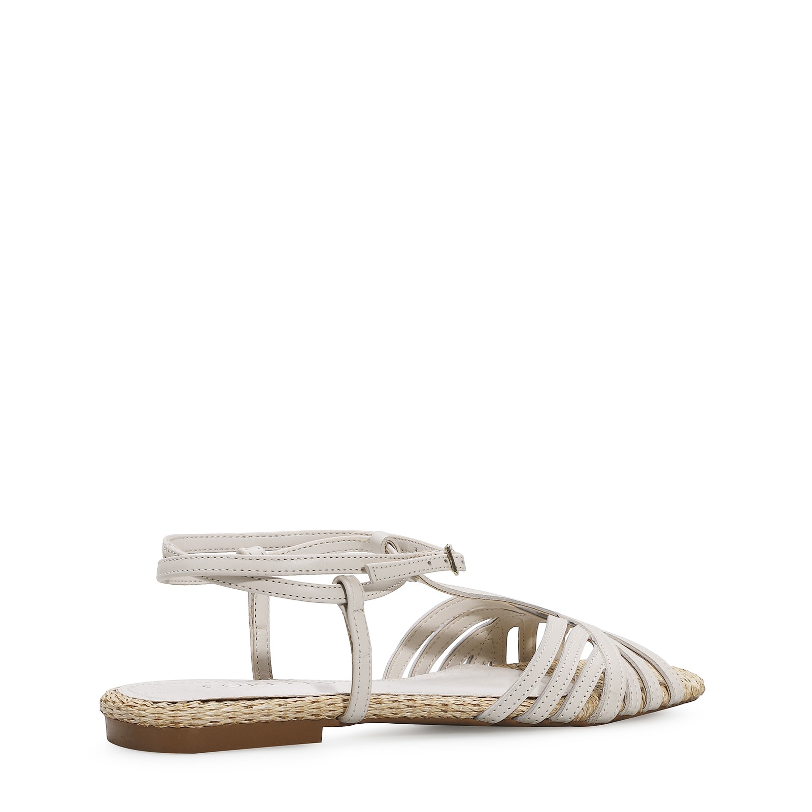 Rasteirinha Tira t Couro Off White