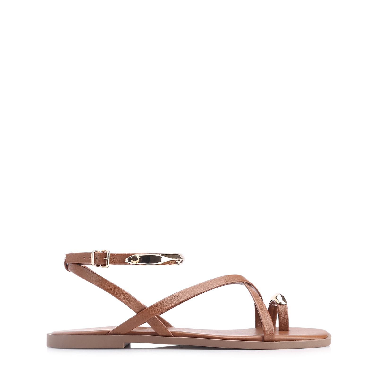 Rasteirinha Toe Ring Alt Marrom