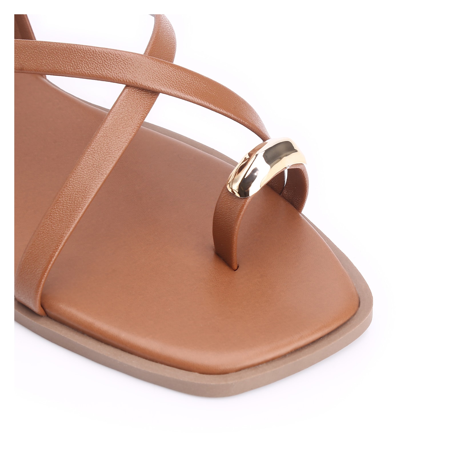 Rasteirinha Toe Ring Alt Marrom