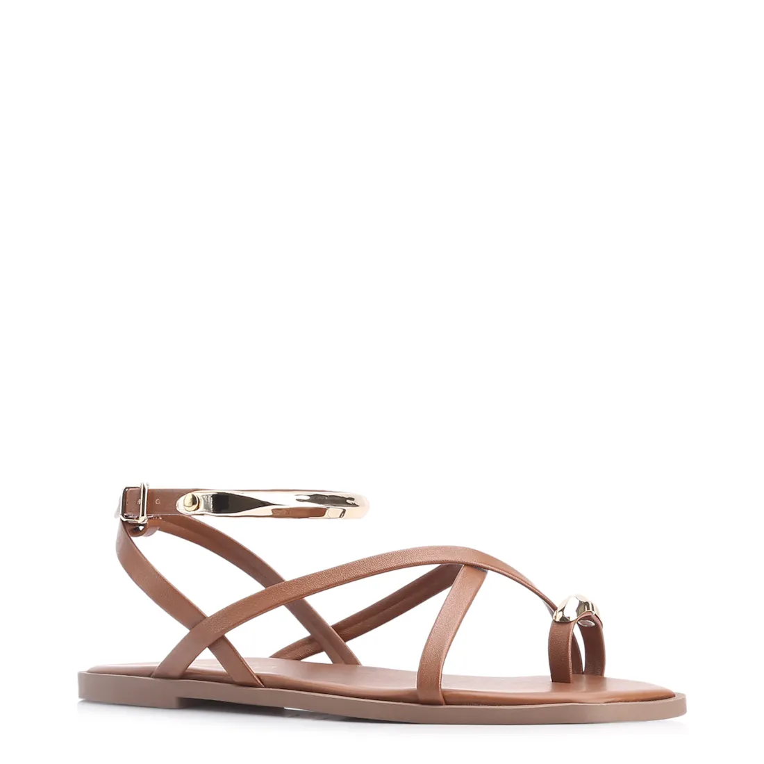 Rasteirinha Toe Ring Alt Marrom