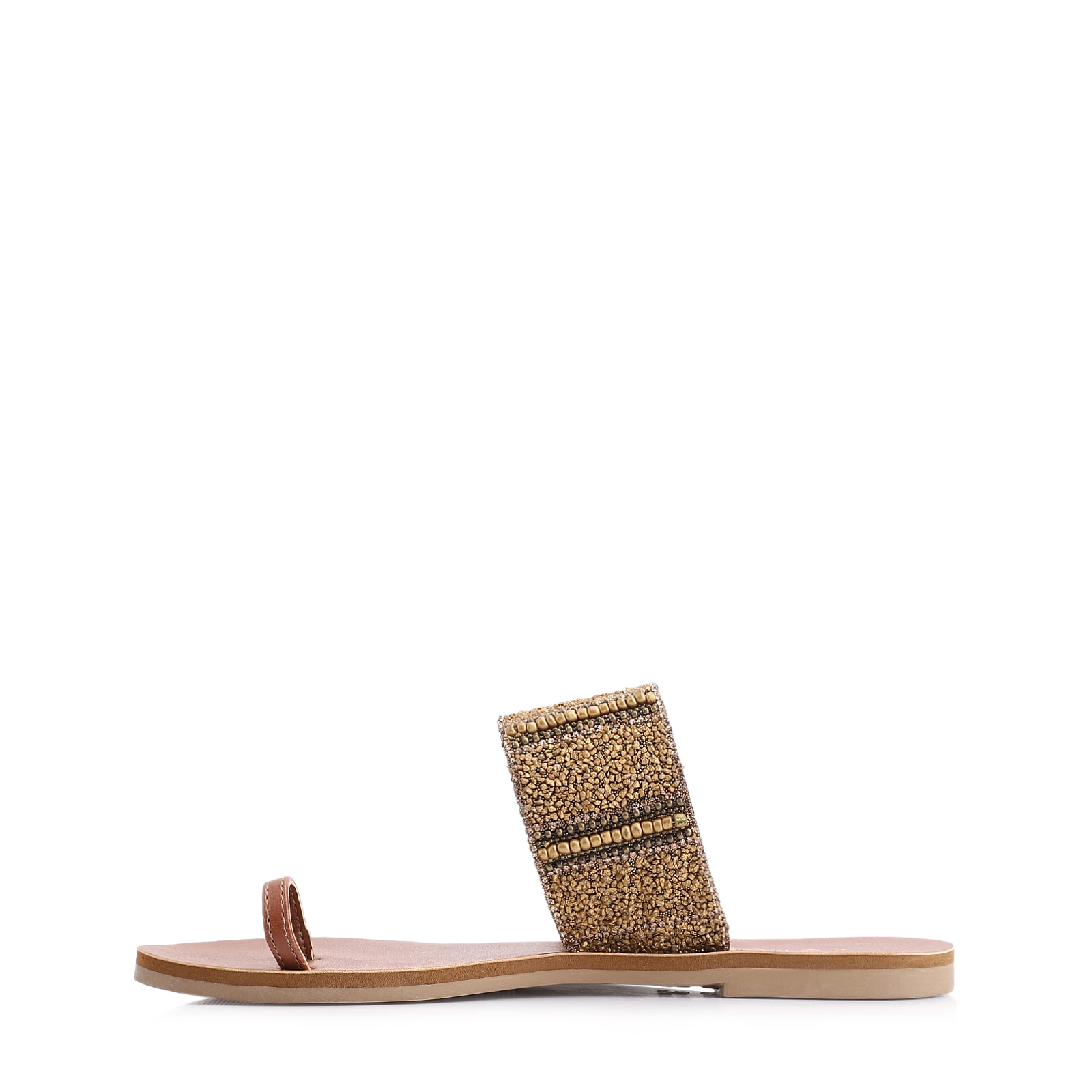 Rasteirinha Toe Ring Alt Marrom Claro
