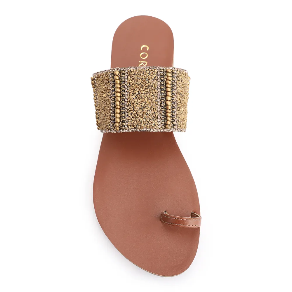 Rasteirinha Toe Ring Alt Marrom Claro - imagem 5