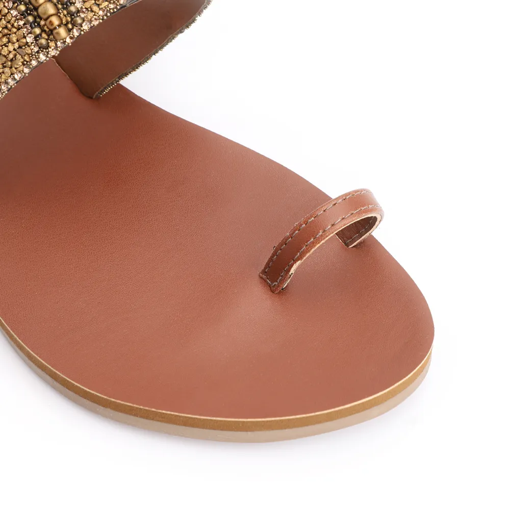 Rasteirinha Toe Ring Alt Marrom Claro - imagem 6