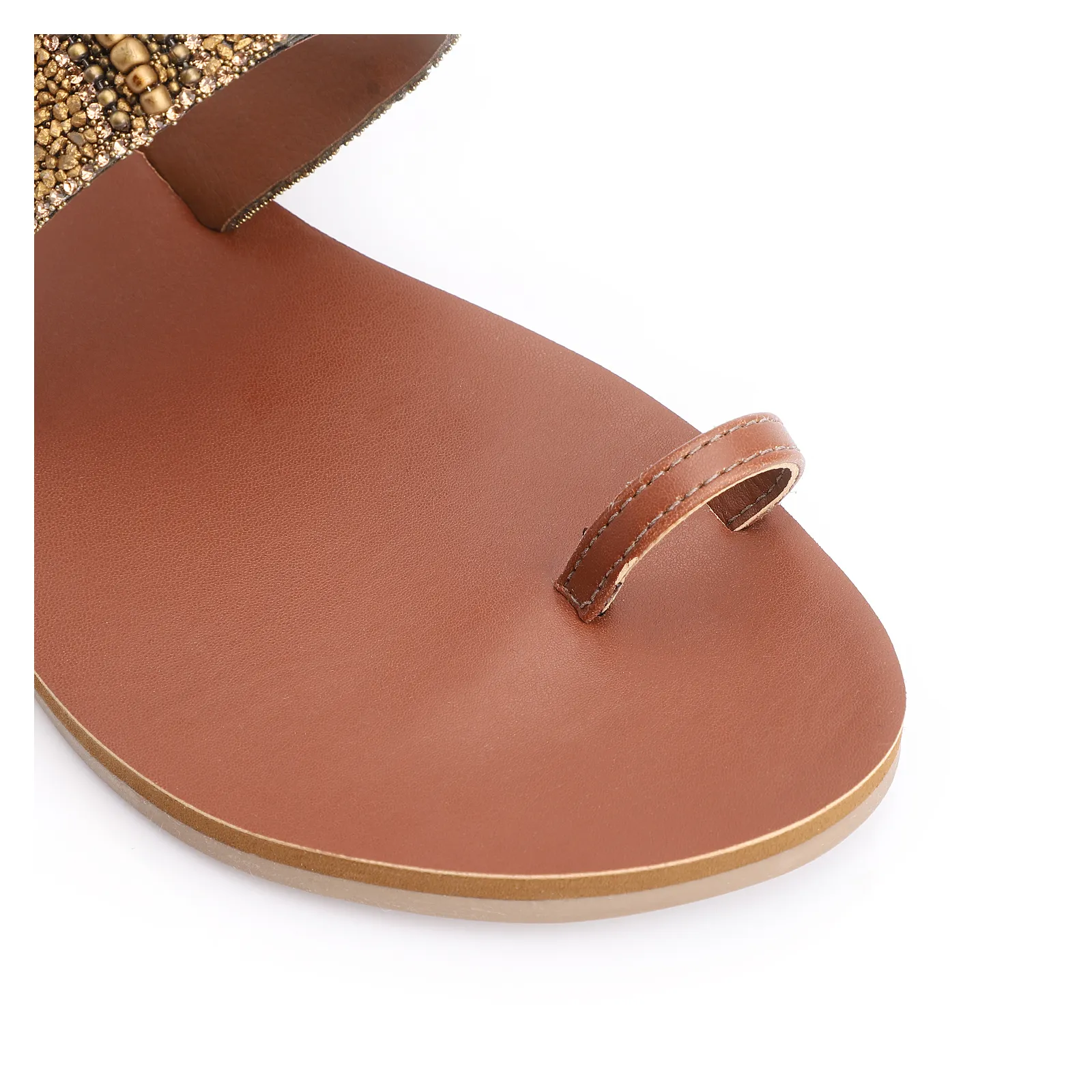 Rasteirinha Toe Ring Alt Marrom Claro