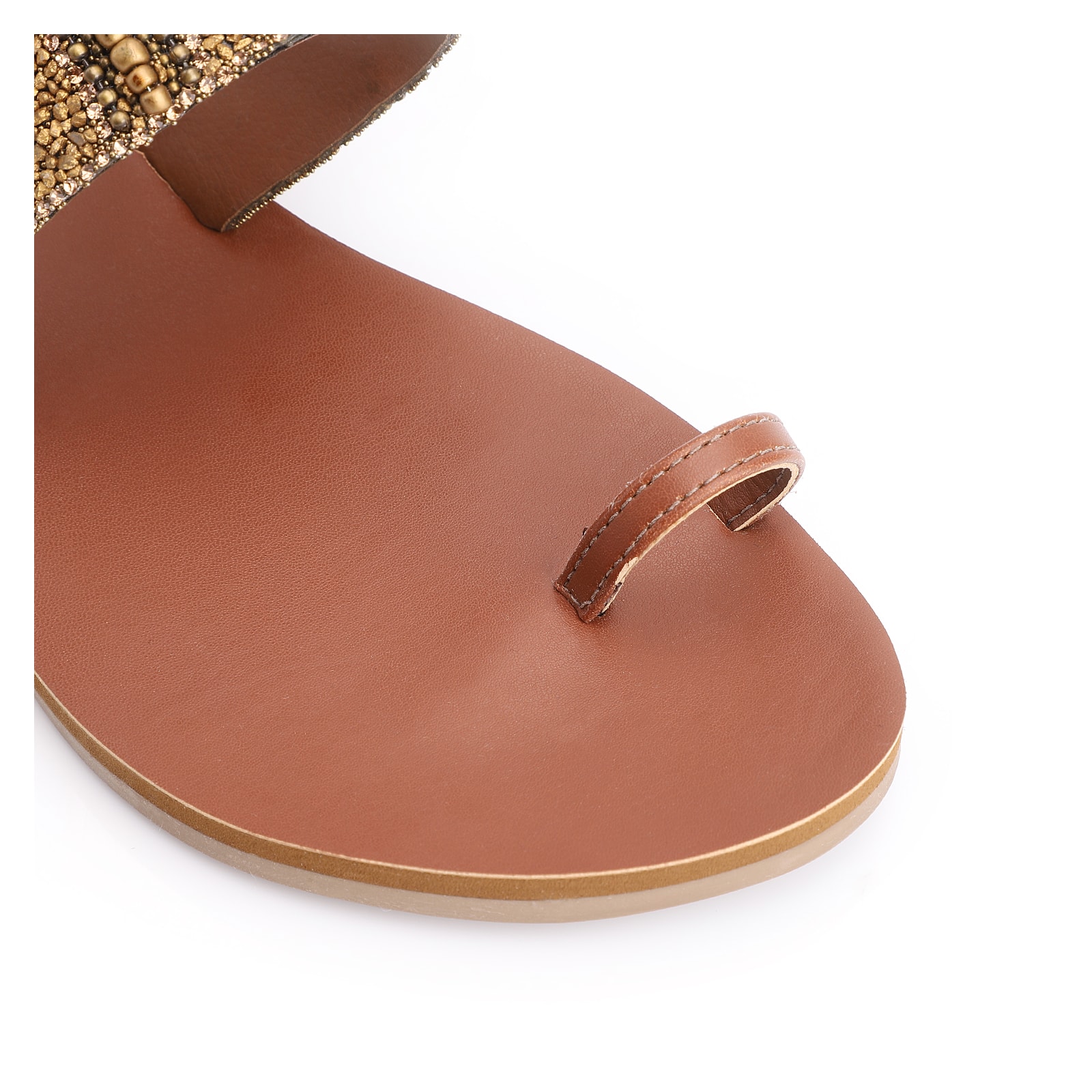 Rasteirinha Toe Ring Alt Marrom Claro