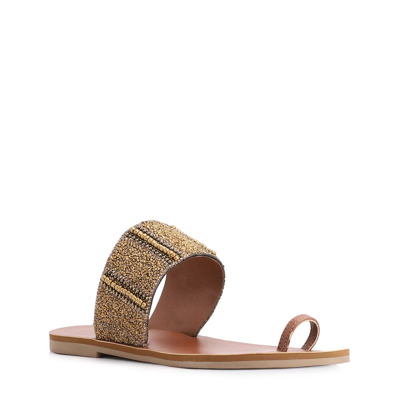 Rasteirinha Toe Ring Alt Marrom Claro