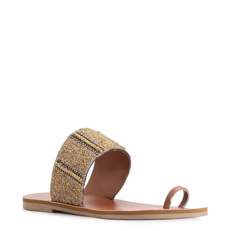 Rasteirinha Toe Ring Alt Marrom Claro
