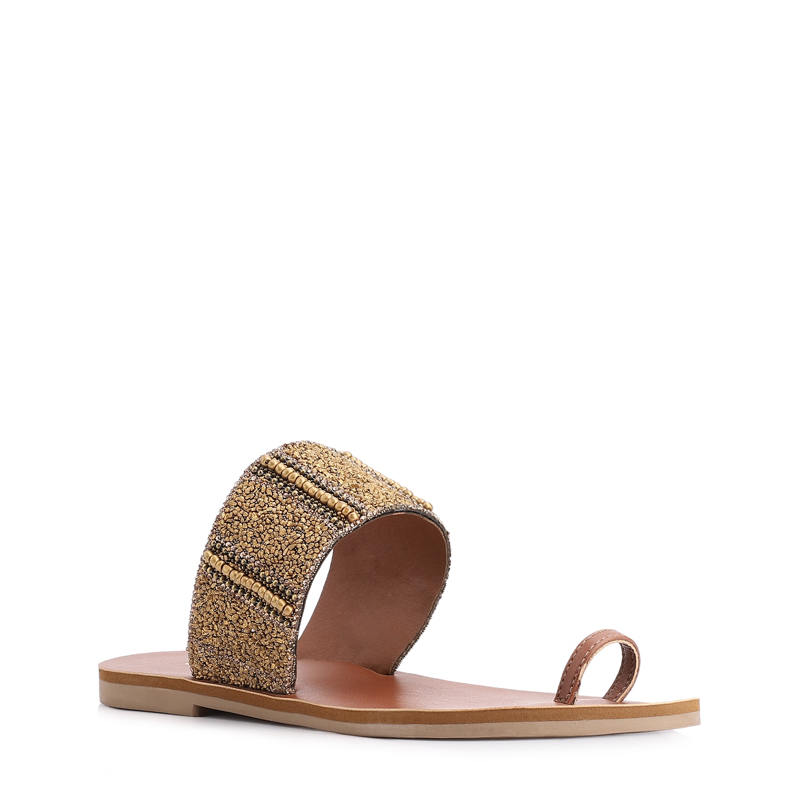 Rasteirinha Toe Ring Alt Marrom Claro