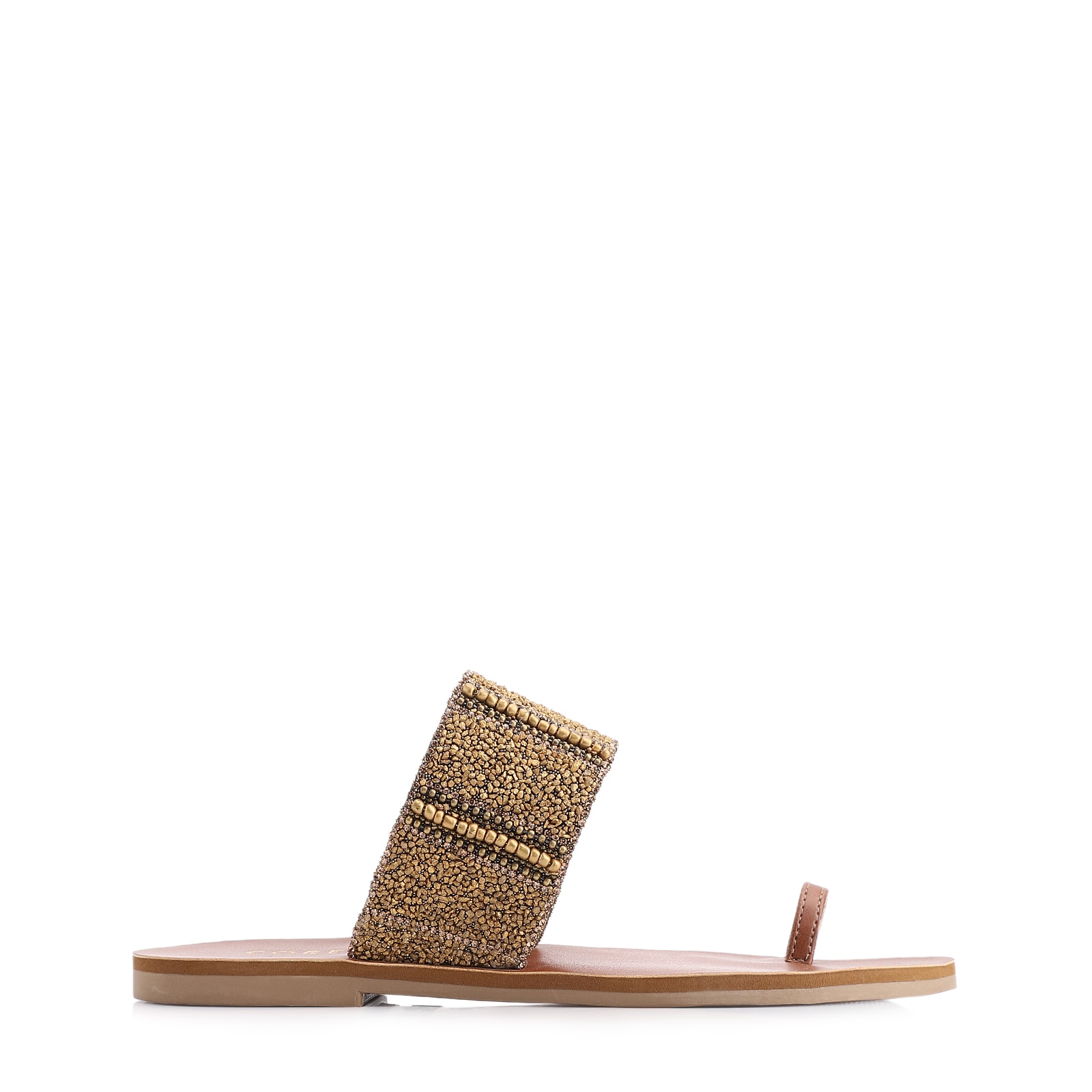 Rasteirinha Toe Ring Alt Marrom Claro